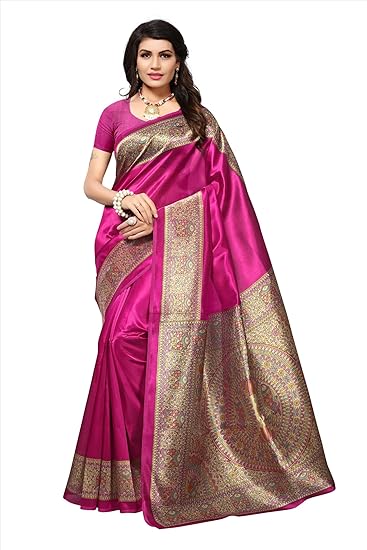 Women's Art Silk Saree With Blouse (MAYSORE SILK-02)