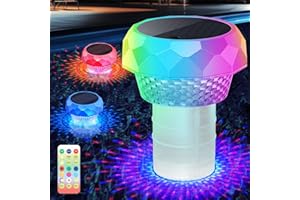 Dulsaera Solar Pool Chlorine Floater with Colorful Light, Anti-Sinking Pool Chlorine Dispenser with Adjustable Release Outlets, Floating Pool Lights for Spa Hot Tub, Large-Diamond