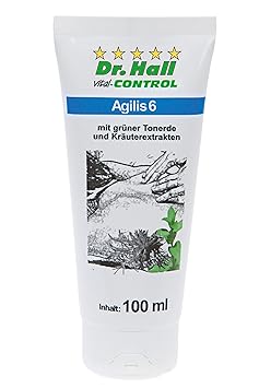 Agilis 6 - Creme mit 100% natürlichen Stoffen, grüner Tonerde, Schachtelhalm, Teufelskralle, Pfefferminz, Cajeput, Rosmarin –