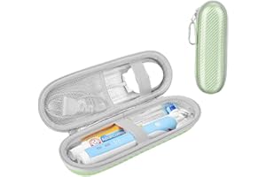 Yinke Electric Toothbrush Travel Case for Philips Sonicare & Braun Oral-B/Oral B Pro with Accessories Storage, Protective Hard Cover Portable Storage Bag (Green)