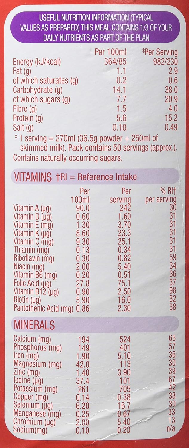 SlimFast Balanced Meal Shake, Healthy Shake For Balanced Diet Plan With VitamIns And Minerals, High In Fibre - Image 3