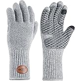 KastKing Bully Wooly Full Finger Gloves, Wool Fishing Gloves,Extended Cuff, Winter Gloves for Ice Fishing, Hunting, Hiking