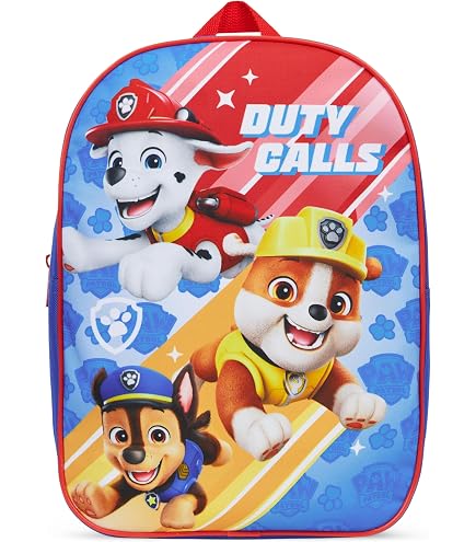 Ruz Paw Patrol Toddle Boy 12 Inch Mini Backpack (Red-Blue)