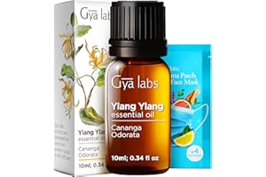 Gya Labs Ylang-Ylang Essential Oil for Diffuser - 0.34 Fl Oz - Ylang Ylang Oil for Skin, Hair Health, Face, Aromatherapy & DIY Candle Making Scent