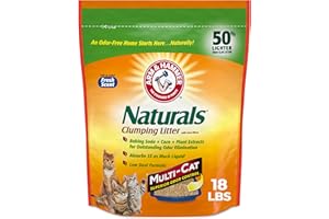 ARM & HAMMER Naturals Clumping Cat , Litter Odor Control, Multi Cat Litter, 18 lb. Bag