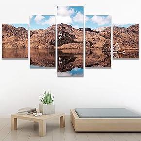 SIGNWIN 5 Panel Canvas Wall Art Modern Art...