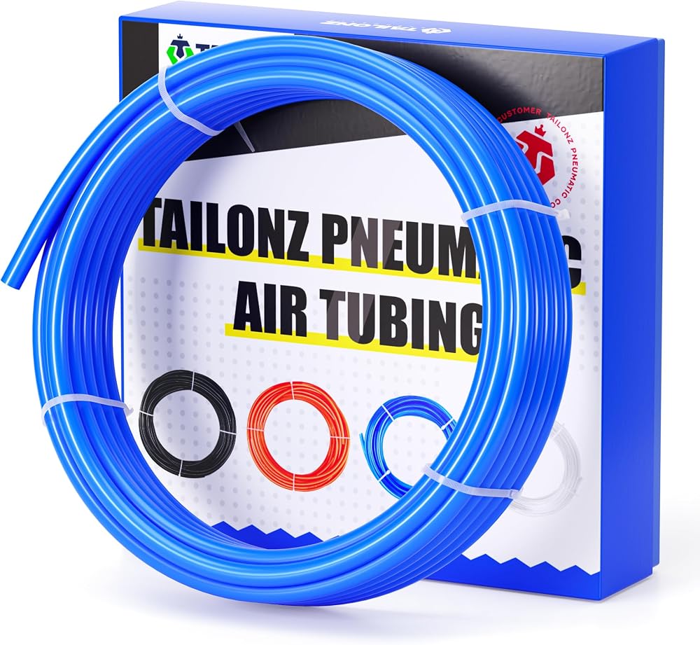 TAILONZ PNEUMATIC 6mm OD PU Air Tubing 10m Blue Flexible Pipe