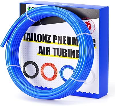 TAILONZ PNEUMATIC 6mm OD PU Air Tubing 10m Blue Flexible Pipe