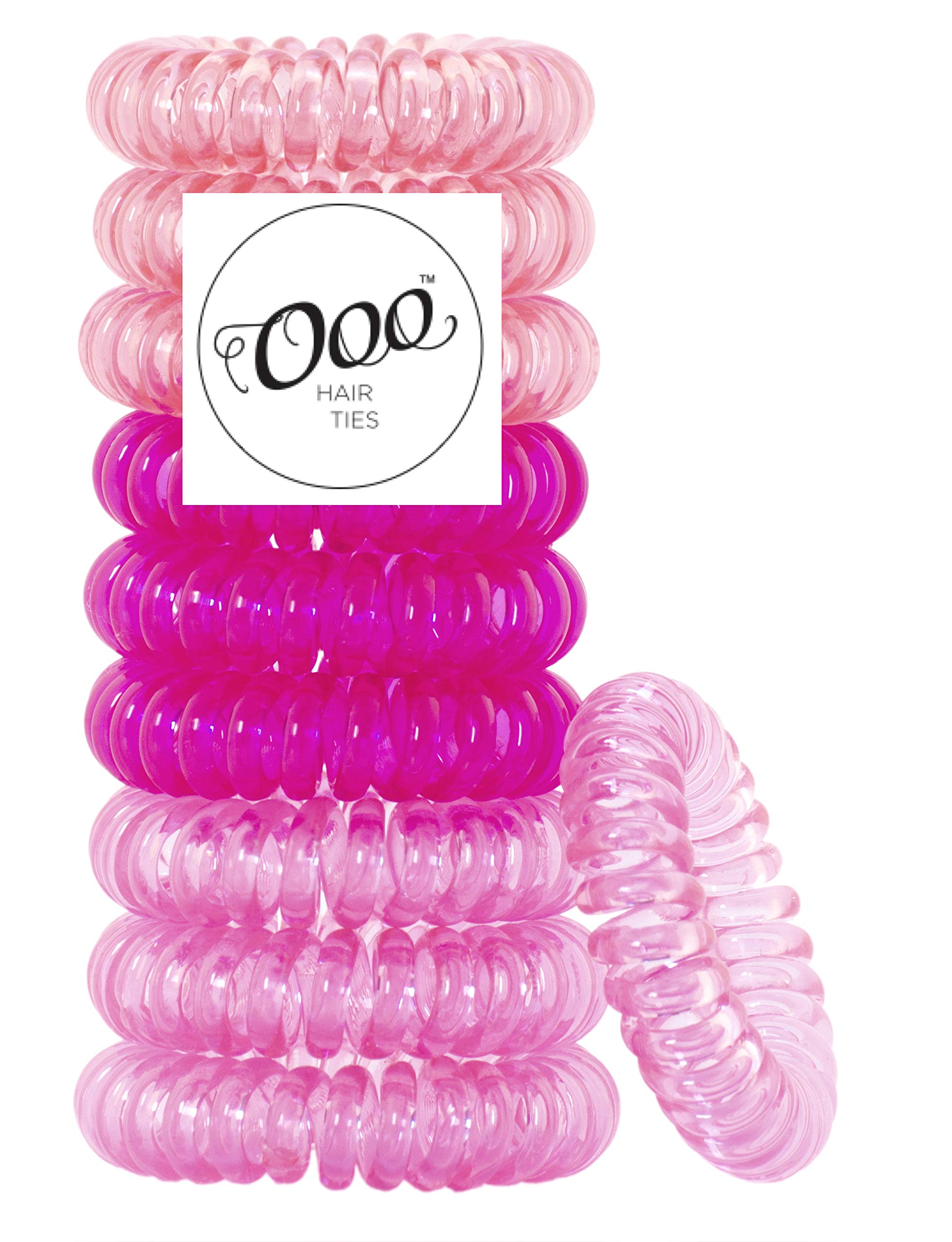 10 pack Painless PATENTED OOO Hair Ties. Ponytail holder