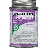 WELD-ON 10229 P-70 Industrial Grade PVC/CPVC Non-Bodied Primer - Fast Acting and Low-VOC, Purple, 1/4 Pint (4 fl oz)