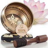 Silent Mind Tibetan Singing Bowl Set &ndash; Easy to Play &amp; Beginner Friendly Meditation Bowl with Cushion &amp; Mallet | Stress Relief &amp; Mindfulness | Gift-Ready
