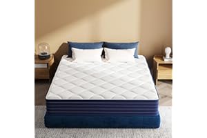 Traumliebe Queen Mattress, 12 Inch Queen Size Mattresses in a Box, Mattress Queen Size, Pocket Spring&Memory Foam, Medium Firm, Motion Isolation, Fiberglass Free, CertiPUR-US Certified