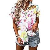 Western Shirt for Women Cowgirl Shirts Boho Graphic Button Down Country Concert Outfits Retro Cowboy Clothes Tops