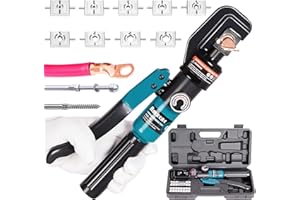 Hand Operated Hydraulic Crimping Tool Range 12 AWG to 2/0 AWG for Cable lugs Hydraulic Crimping Crimper Wire Terminal Lug Too
