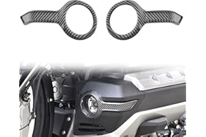 VEISUTOR Fog Lamp Trim for Gold Wing, Carbon Fiber Pattern Fog Lights Trim Fog Lights Bezel Decorative Frame for Honda Gold W