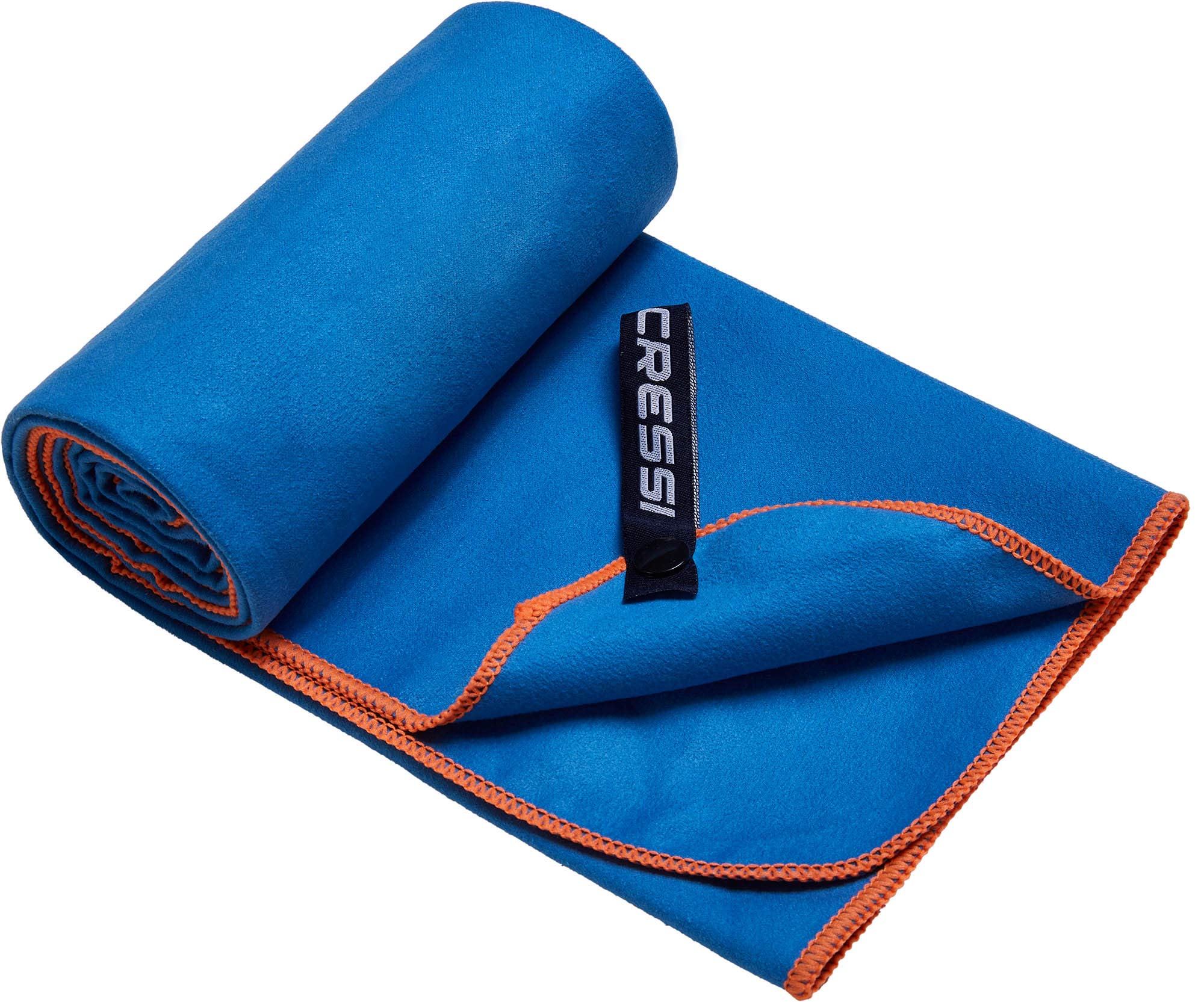 Cressi Unisex Fast Drying Microfibre Towel, Blue/Orange, 60x120 UK