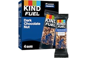 KIND Fuel Bars Double Dark Chocolate Nut, 50 Gram Bars (4 Pack),12g Protein, Gluten Free