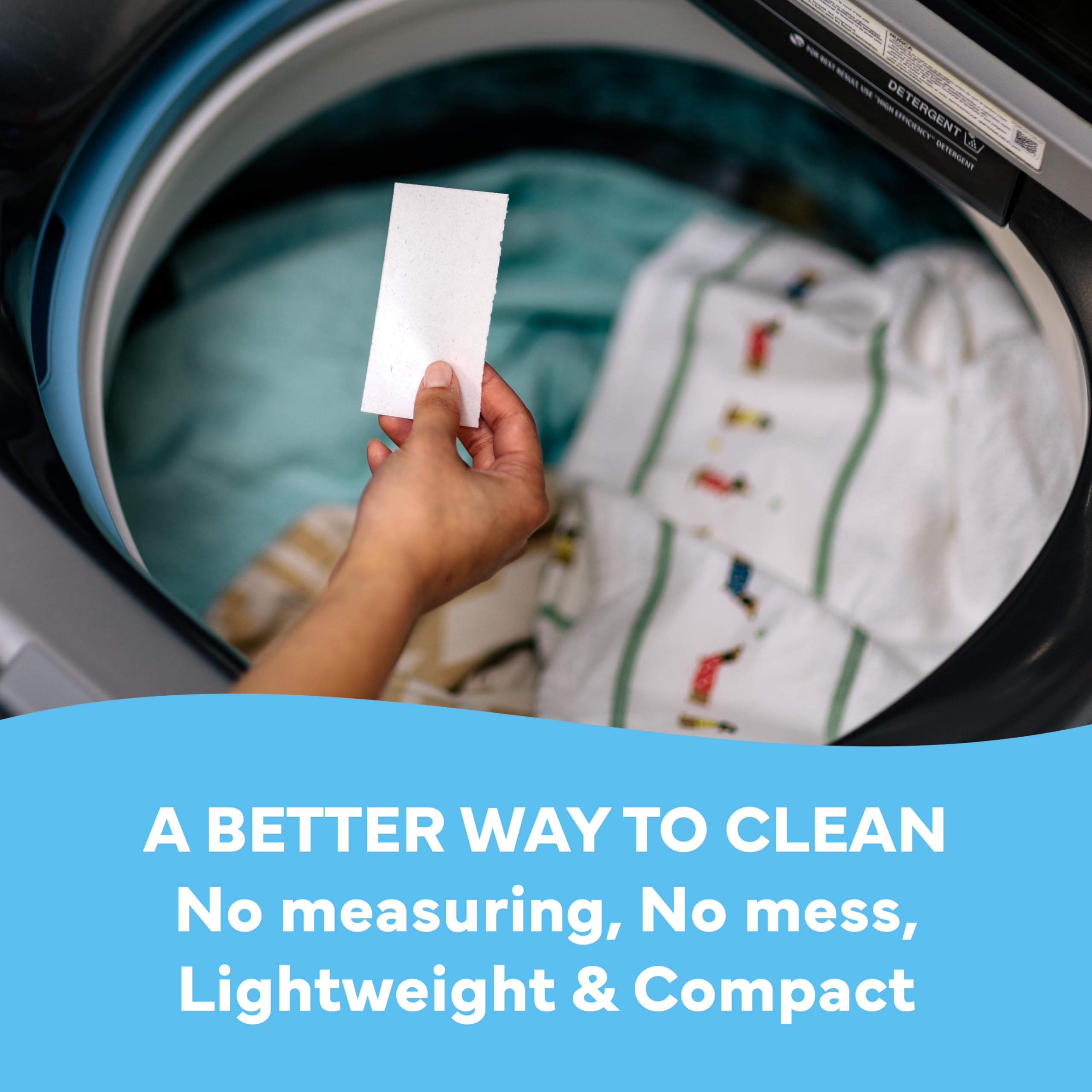 Tru Earth Eco-friendly, Biodegradable, Zero Waste, Cruelty-Free Laundry Detergent Sheets/Eco-Strips for Sensitive Skin, 32 Count (Up to 64 Loads), Fresh Linen Scent