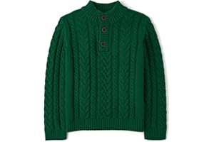 Gymboree Baby Boys' and Toddler Quarter Button Cable Knit Pullover Sweater