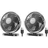 Gaiatop USB Desk Fan, 5.5 Inch Small Quiet Powerful 3 Speeds 90° Rotate, Personal Mini Portable Desktop Table Fans, Cooling f