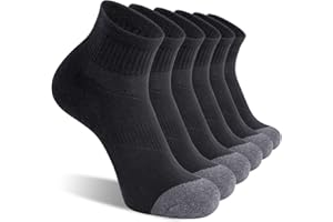 CS CELERSPORT 6 Pack Men's Ankle Socks with Cushion Athletic Running Socks