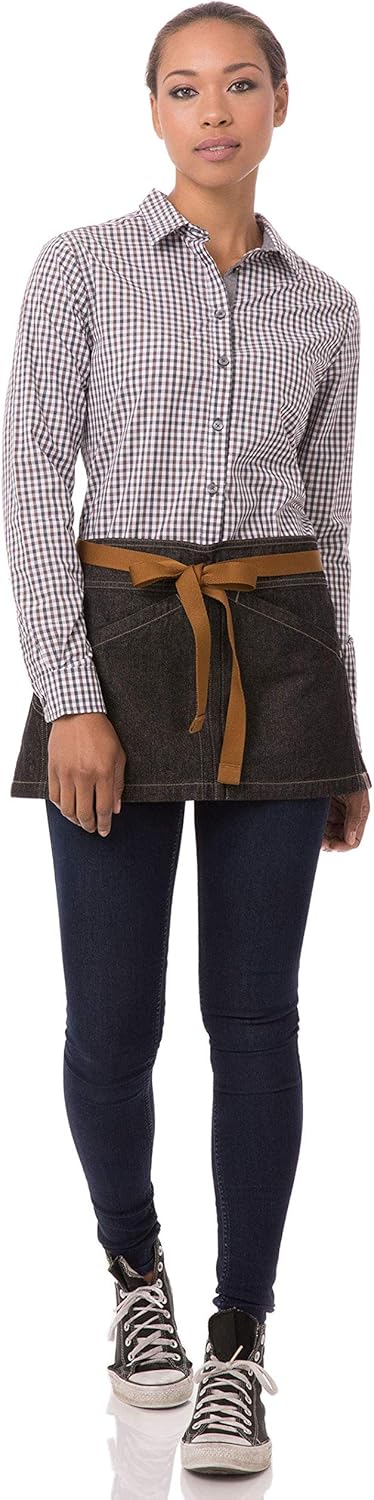 Chef Works Men's Berkeley Waist Apron, Black, One Size: Clothing