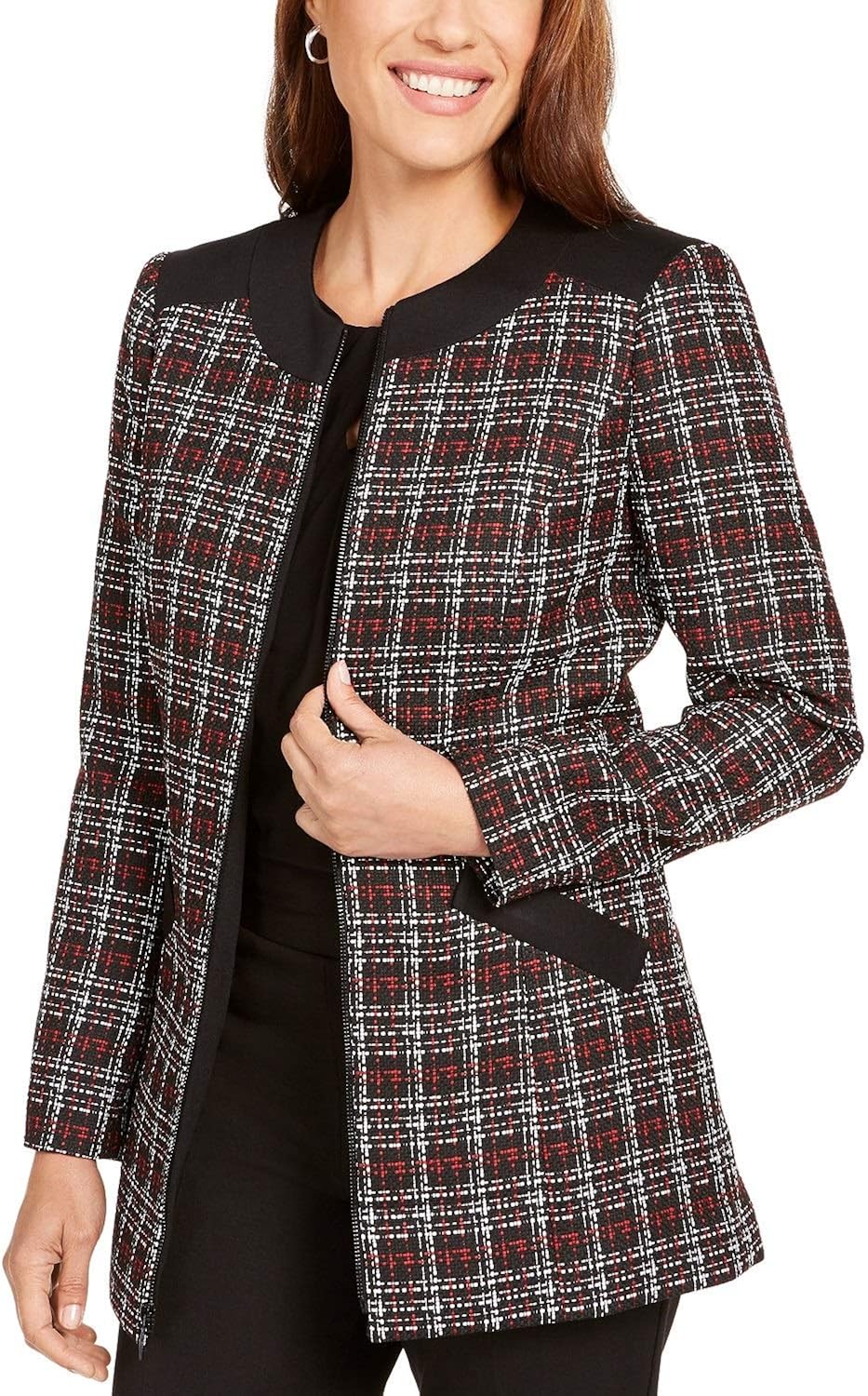 kasper plaid jacket