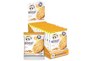 Lenny & Larry's The BOSS Cookie, Peanut Butter, 2 oz, 16g Dairy & Plant Protein, 1g Sugar, 6g Fiber, 2g Net Carbs - 12 Count