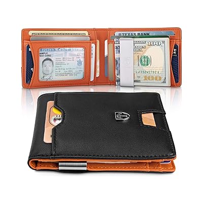 TRAVANDO Slim Wallet with Money Clip AUSTIN RFID Blocking Card Mini Bifold Men