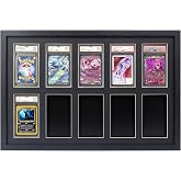 FramePro PSA Graded Card Display Frame, Wall Mount Baseball Trading Card Display Case ONLY fit for PSA Slabs, Display for Basketball Football Hockey Pokemon MTG Yugioh Cards 10 PSA