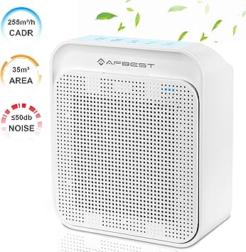 Afbest Luftreiniger Mit Echten Hepa Und Aktivkohlefiltern Geruchsallergien Eliminator Fur Allergien Staub Schimmel Haustiere Dander Raucher Fur Grossen Raum 35m Amazon De Baumarkt