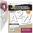 209 Pcs 3 in. White Bulletin Board Letters & Numbers, Capital Letters, Numbers, Punctuation, US Made Card Stock Punch Out Letters for Poster, Bulletin Board, Classroom - Precut Letters & Numbers