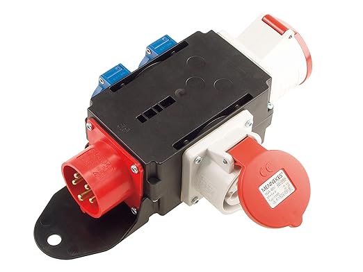 Bachmann 349.006 CEE-Adapter, 1x CEE 16A, 1x CEE 16A, 1x CEE 32A, 2x Schuko