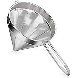New Star Foodservice 34172 18/8 Stainless Steel China Cap Strainer, 12-Inch, Fine Mesh