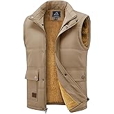 MAGCOMSEN Men's Winter Vest Outerwear Fleece Lined Outdoor Vest Warm Sleeveless Jacket
