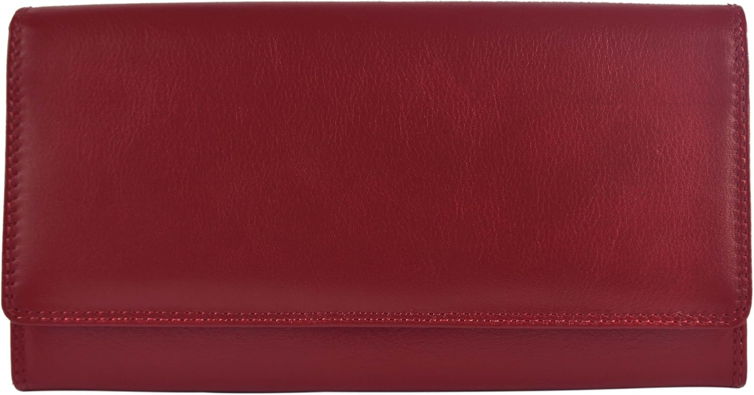 Visconti Ladies Larger Leather Purse Wallet Heritage Collection Gift Boxed (Red) - Image 4