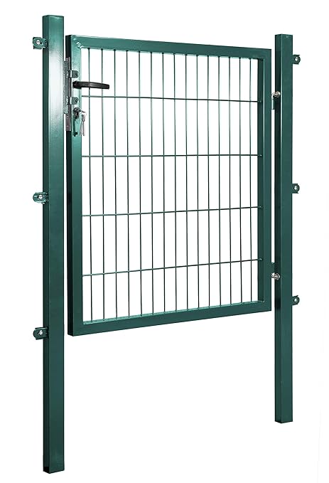Arvotec Gartentor, grün, 200x50, BxH:1200x1600mm - Pfosten inkl. passenden Anschlussstücken für Stabmattenzaun - inkl. Montag