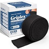 Everlit Care Griplex Black Tubular Compression Bandage &ndash; Breathable Elastic Support Wrap for Arms &amp; Elbows | Sports Injury Recovery &amp; Tissue Support for Sprains, Swelling, Lightweight Seamless Tube Bandage (3" x 11yd)