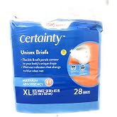 Certainty Unisex Briefs, Maximum Absorbency, Soft and Flexible, X-Large (XL), 28 Count