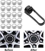 LICQIC 19 mm Wheel Nut Covers 20 Pcs Universal Wheel Bolt Caps with Removal Tool view 3