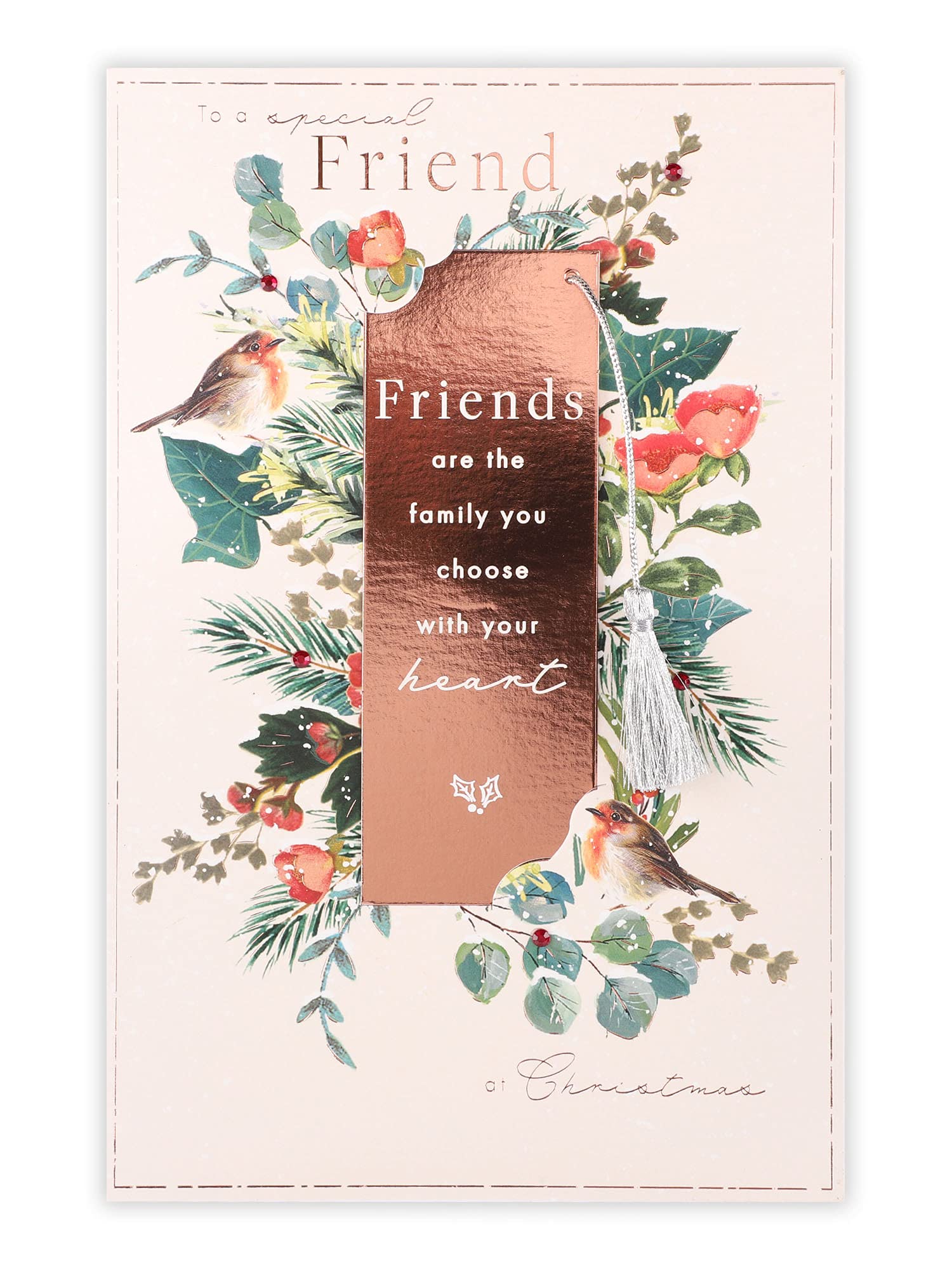 Clintons: Foliage and Robins General Christmas Card, Multi-colour, 171 x 260, 1181079