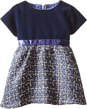 girls navy velvet dress