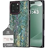 Cocomii Retangle Case for iPhone 16 Pro, Compatible with MagSafe, Aurora Abalone Shell