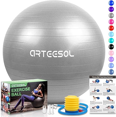 arteesol Balón de Ejercicio Anti-explosión, 45cm / 55cm / 65cm ...