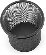 D.RECT Metal Pen Holder Round Wire Mesh Black 85 mm Office Organizer view 4