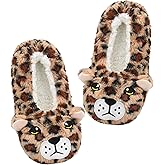 Panda Bros Womens Animal Thick & Warm Slipper Socks With Non Slip Grippers On Bottoms, Character House Shoes, Novelty Slippers for Ladies