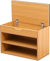 AVC Designs Pine 60cm Shoe Bench with Seat Cushion Storage Cabinet Organizer view 8