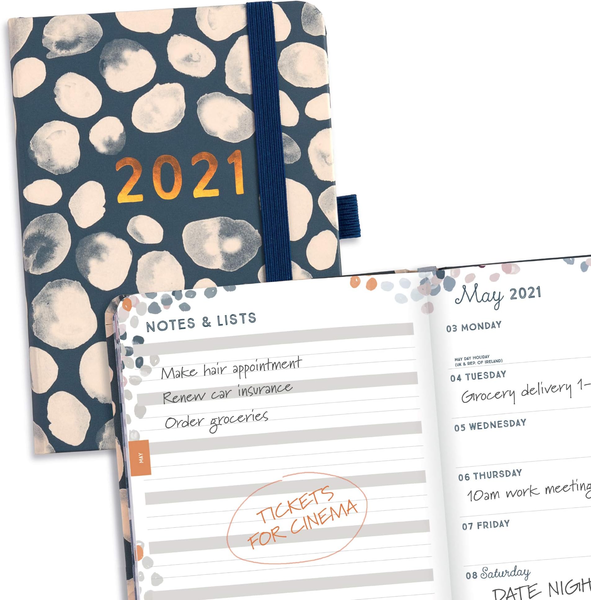 Boxclever Press Perfect Year A6 2021 Diary. Compact Week to View Diary 2021 with Notes & Lists Pages. Weekly Planner Runs Jan - Dec'21. Portable Diary 2021 with Planning Pages & Pocket - 15.5 x 11cm