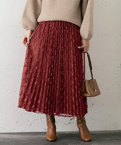 Amazon アーバンリサーチ ロッソ スカート レース サテンリバーシブルスカート レディース Ra97 25c008 Brick Free スカート 通販