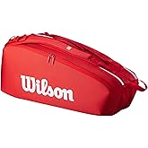 WILSON 2025 Super Tour Red Tennis Racket Bags